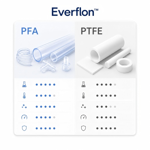 PFA 与 PTFE 有何区别？工程选材全解析：哪种氟聚合物更适合您的应用？
